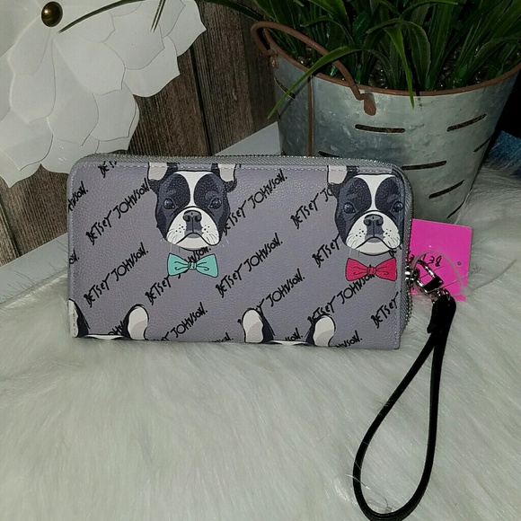 Betsey Johnson bulldog wristlet wallet - Picture 4 of 4